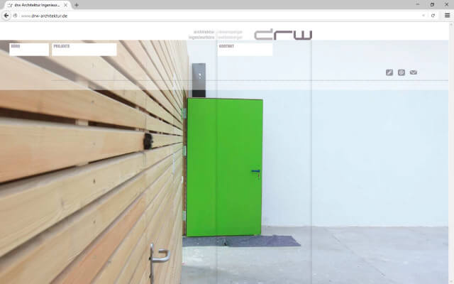 Screenshot Webdesign / drw Architektinnen